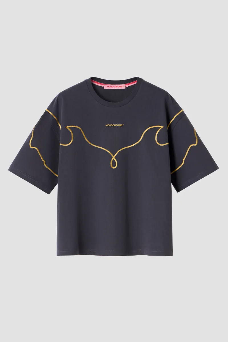 Футболка MONOCHROME тёмно-серая